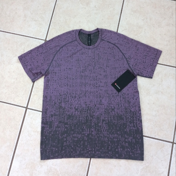 Lululemon Metal Vent Tech Short Sleeve 2.0 Cube Calibrate Purple Blossom L - Picture 3 of 10